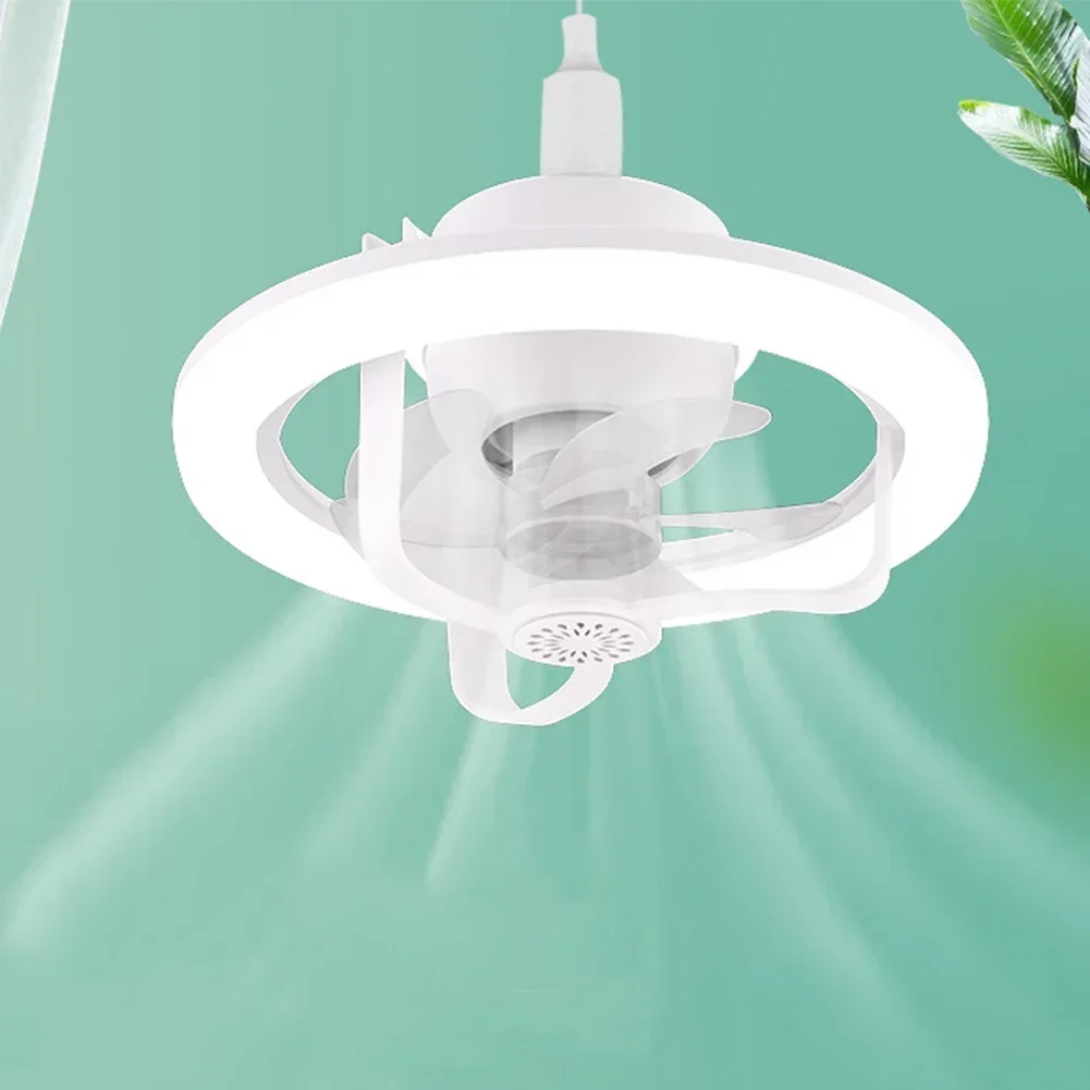 Remote Control Ceiling Fans Light E27 RGB Mini  Lamp Super Silent Modern  360 Degree Rotating Built-in Aroma