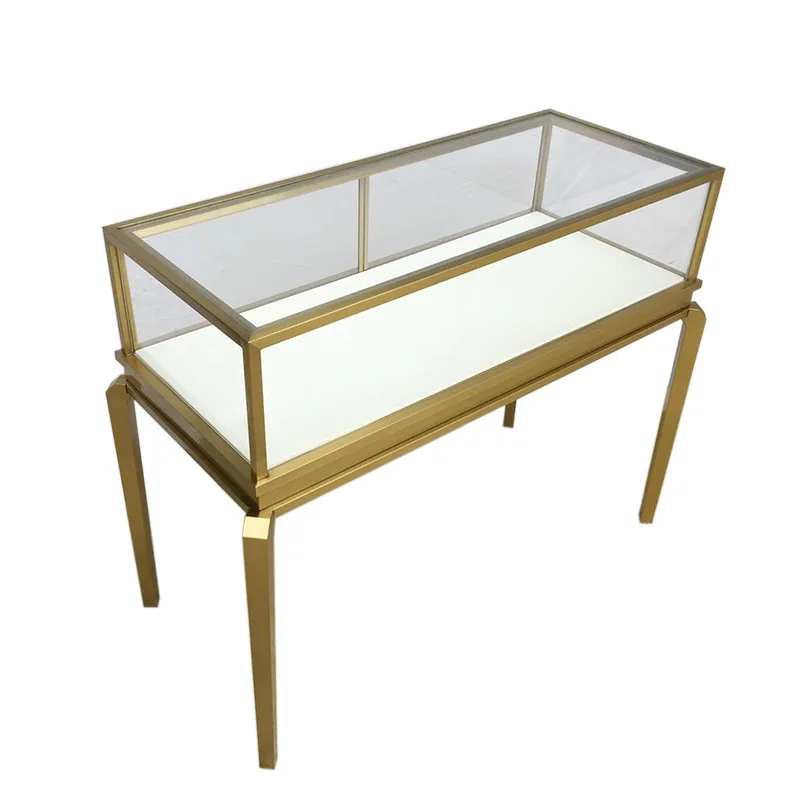 custom，Best Selling Jewellery Shop Store Luxury Gold Jewelry Display Cabinet Window Display Showcases for Jewelry Sale