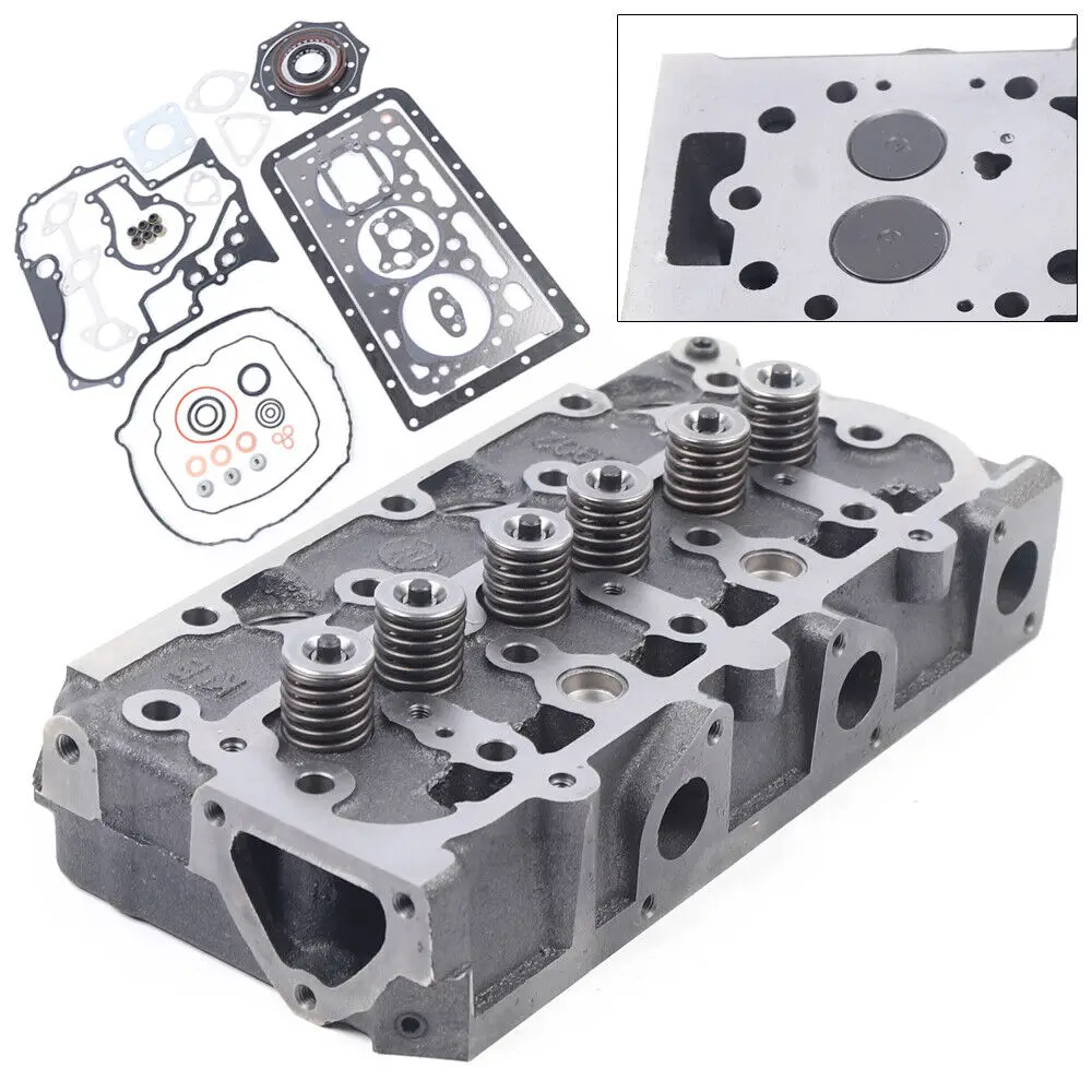 Fits Kubota D902 RTV900 Tractor Complete Cylinder Head & Valve Spring & Gasket Kit 1G962-03045  1G90-03040