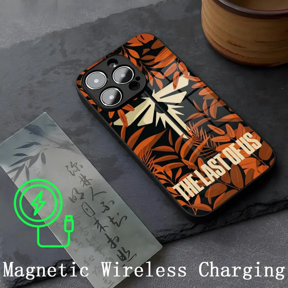 The Last of Us Mouse Pad Strong Magnetism Glass For iPhone 16ProMax 14 15 13 12 15 11 Pro Max Plus Mini Coque