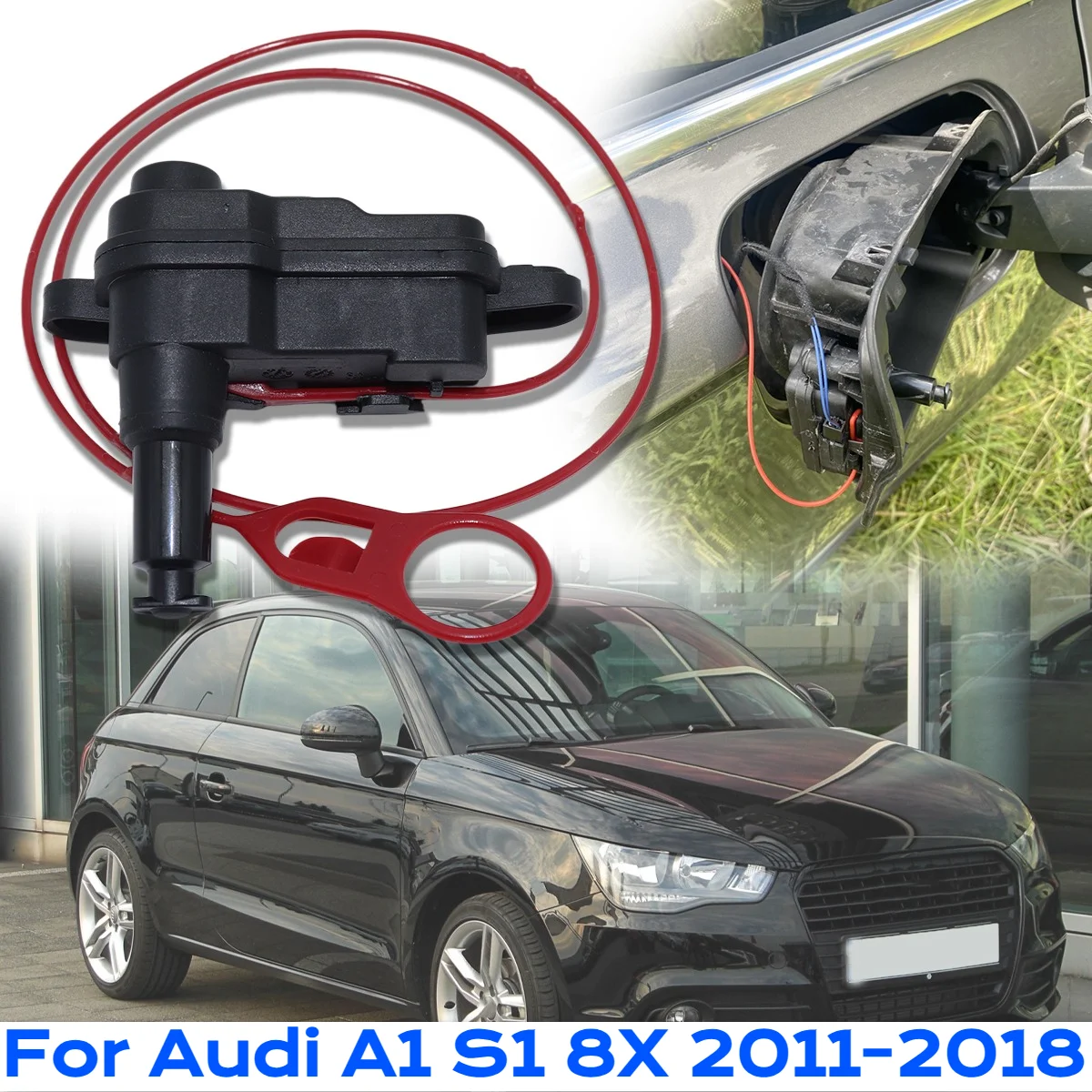 For Audi A1 S1 8X 2011-2018 Fuel Filler Gas Cap Door Lock Actuator Enhanced Security Waterproof Sealed Motor Replace 8V0862159A