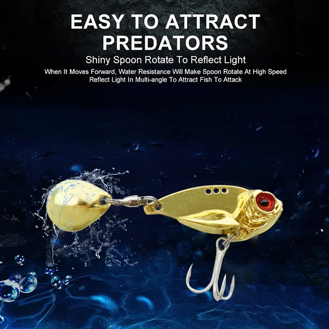 Przynęty obrotowe metalowa łyżka z cekinami 10g 15g VIB Crankbaits twarde przynęty wędkarskie zimowe Pesca