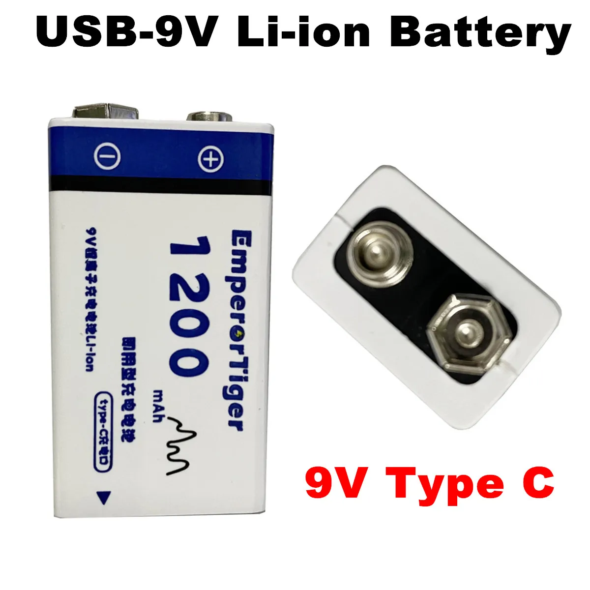 1-10pcs 9V 1200mAh li-ion Rechargeable Battery USB 9V Type-C Battery for Multimeter Microphone Electric Toys Remote Controls KTV