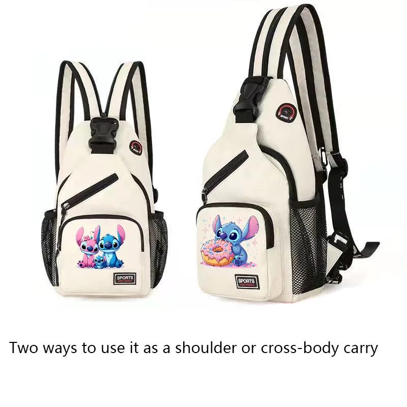 

Stitch Disney Women's Bags Chest Bag Multi Backpack Sling Bags Crossbody Shoulder Bag Outdoor Sports Men's Backpacks School Bag