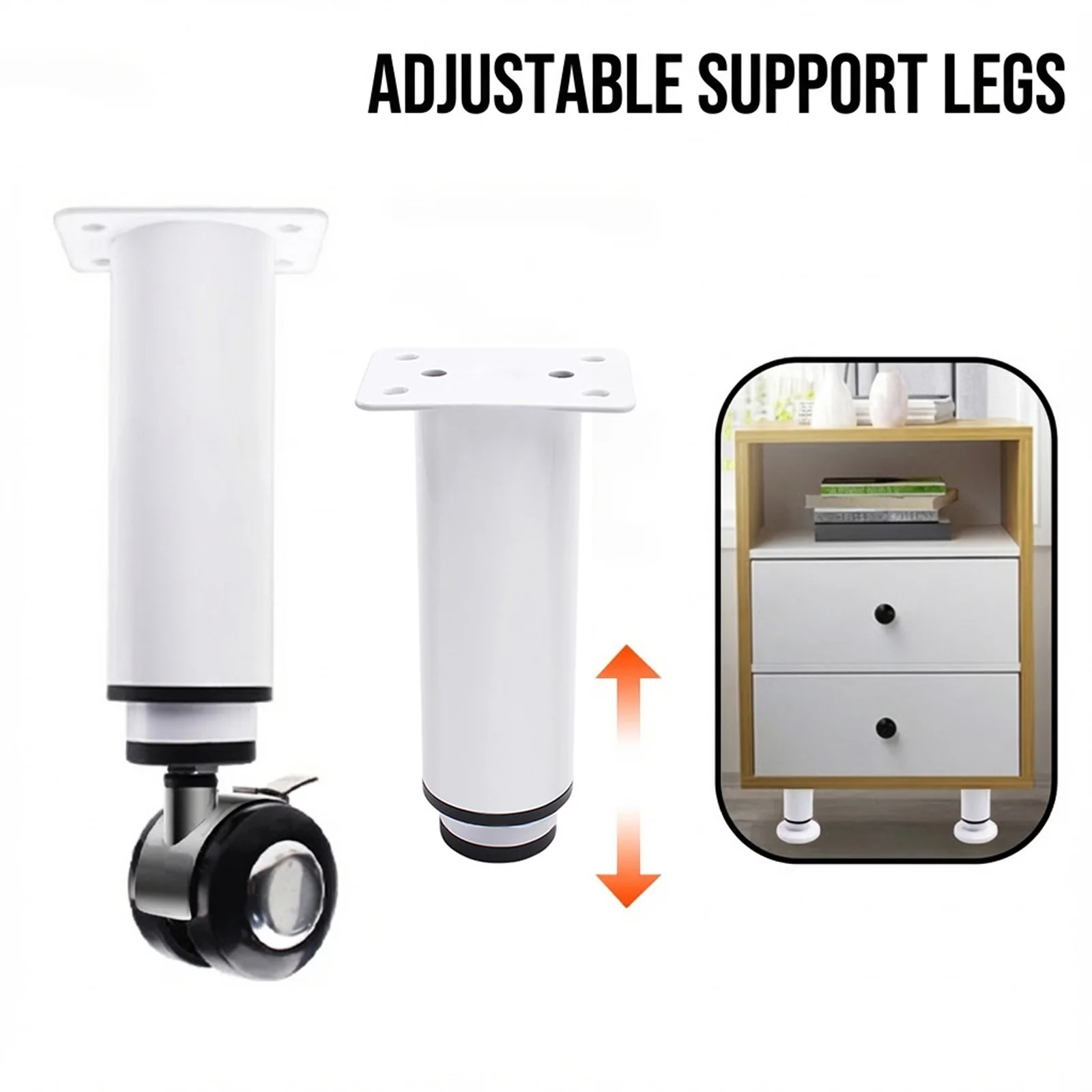 

4 шт. регулируемые круглые мебельные ножки для дивана, ТВ-шкафа, журнального столика, регулируемые по высоте опорные ножки, металлическое основание, фурнитура