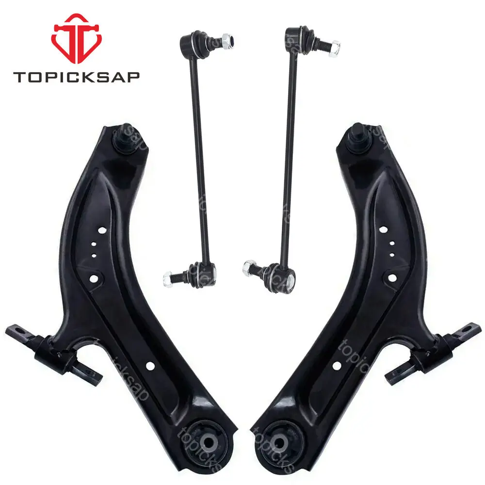 TOPICKSAP 4pcs Kits Front Suspension Pair Lower Control Arm Ball Joint Assembly Sway Bar Link for Nissan Rogue 2014 - 2019