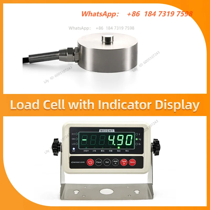 Load Cell Sensor with Indicator Display 6 Digital Electronic Scale Instrument 30KG 50KG 100KG