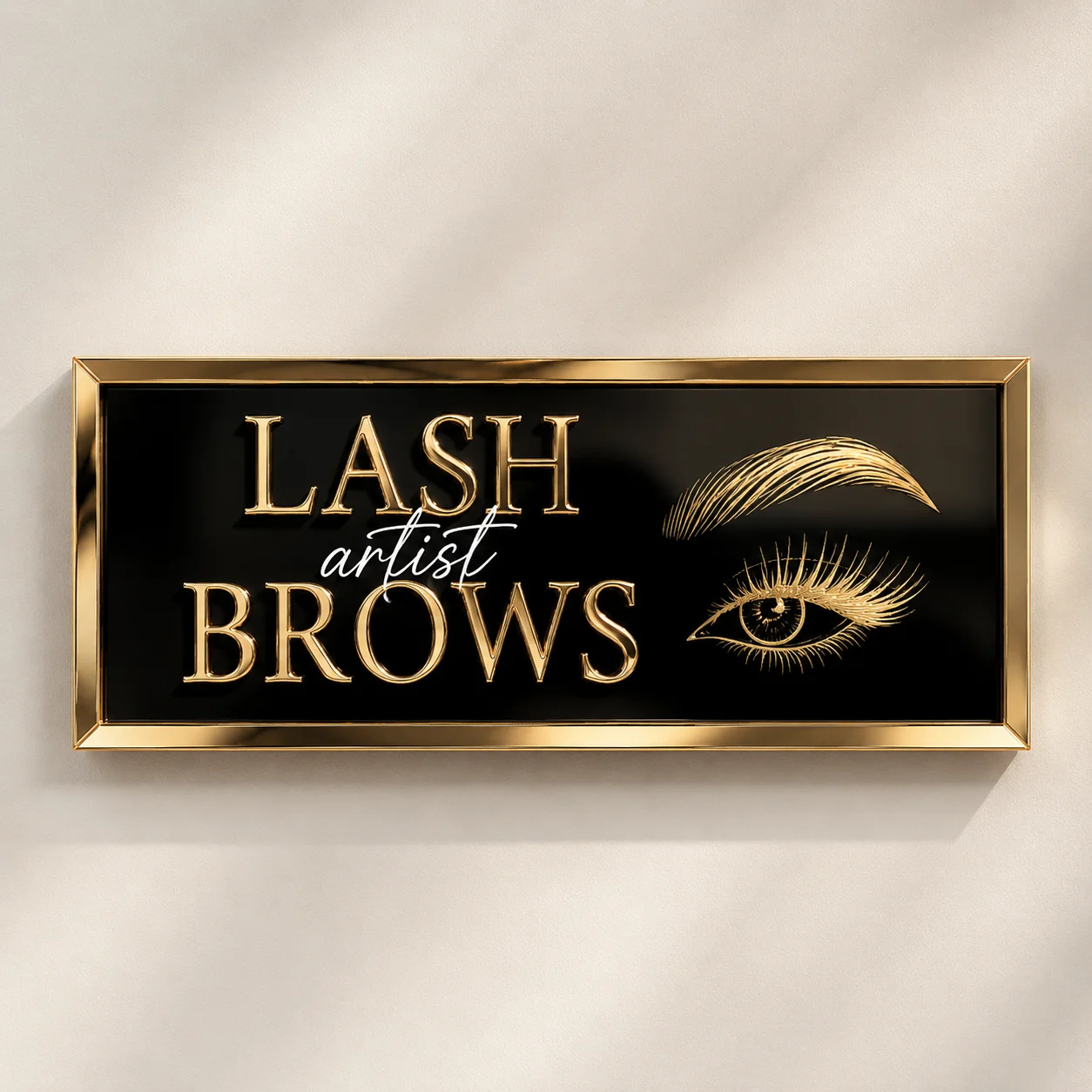 Personalized 3D Acrylic Door Sign Customizable Logo QR Code Text Plaque For Salon Beauty Shop Home Business Wall Display
