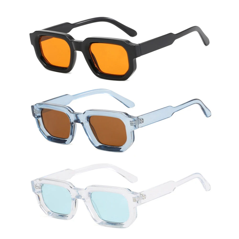 Heren Vintage Rechthoekige pc Frame Zonnebril Mode Retro Zonnebril Luxe Merk Design Shades Eyewear Dames Bril