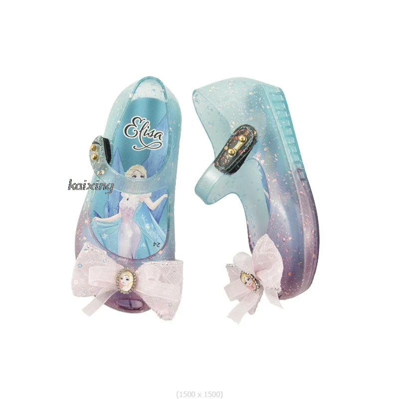 Cartoon Frozen Elsa Sandals Summer Baby Girls\' Shoes Home Anti Slip Infant Girl‘s Sandal Soft Sole Beach Kids Shoes Toddler