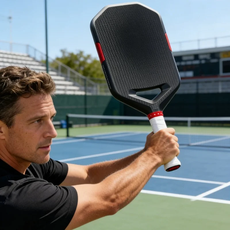 Pickleball-Schläger mit Gleichem Schaumkern Ohne Rand Heißgepresste Kohlefaser Randlos Integriert Geformt – Detail 10