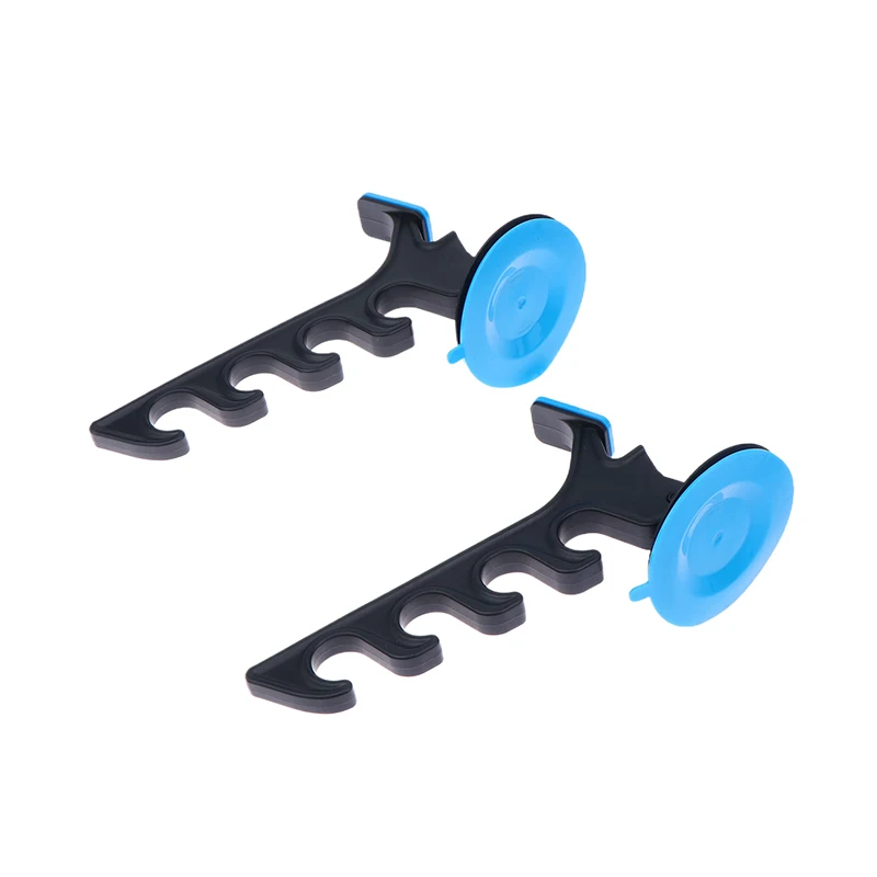 2 Pcs Suction Cup Fishing Rod Rack Horizontal Bracket Car Fishing Rod Holder Wall Mount Fishing Pole Rack With Suction Cup