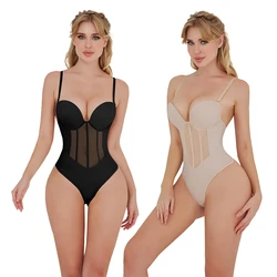 Czarny Nude wyściełany kubek gorset pasek bezszwowy bez pleców gorset kobiety body Shapewear