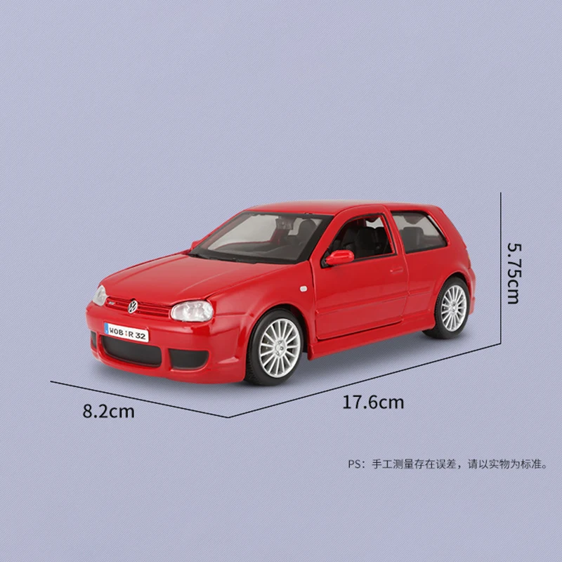 Maisto 1:24 Volkswagen Golf R32 Simulatie Legering Auto Model Metalen Model Ornamenten Jongen Speelgoed Kerstcadeaus Groothandel