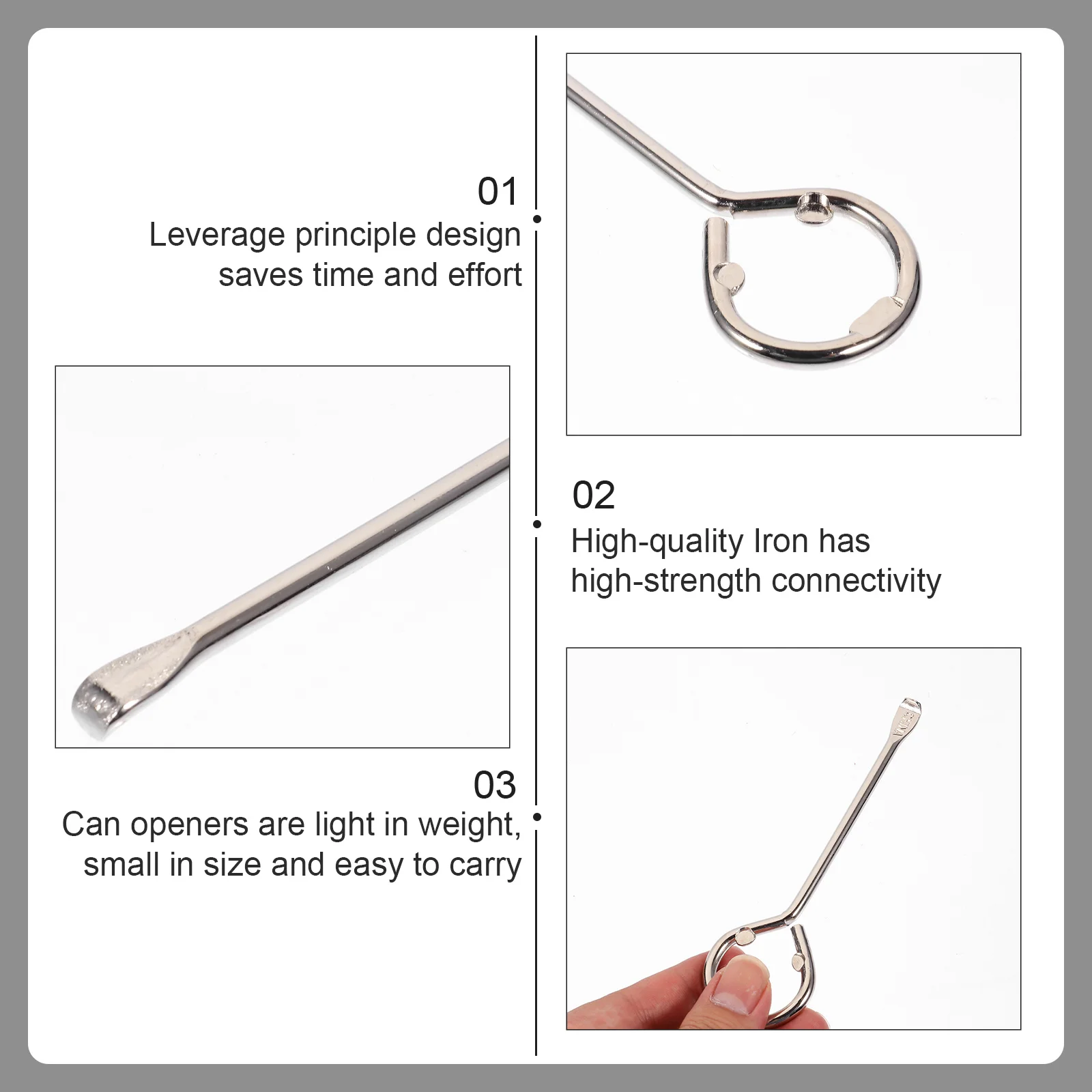 

3Pcs Reliable Can Opener Resistance Efficient Lid Opener Perfect Gift for Friends Paint Bucket Lid Lifter