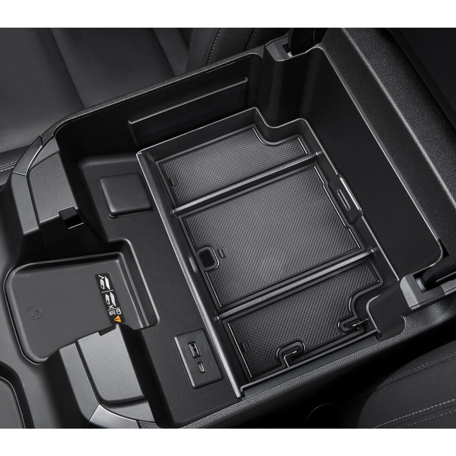 Center Console Tray Box para GMC Sierra, Chevy Silverado, 2023, 2024, 1500,2024, Sierra, 2500HD, 3500HD, Acessórios Organizador