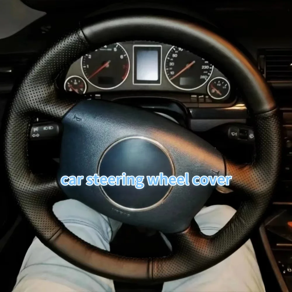 

Автомобильный чехол на руль, нескользящая кожа из микрофибры для Audi A4 A6 A8 A8 L 1998-2001 Allroad 2001, чехол на руль
