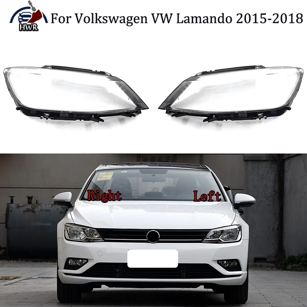 

Для Volkswagen VW Lamando 2015 2016 2017 2018, галогенная прозрачная фара, абажур, передняя фара, крышка объектива, плексиглас