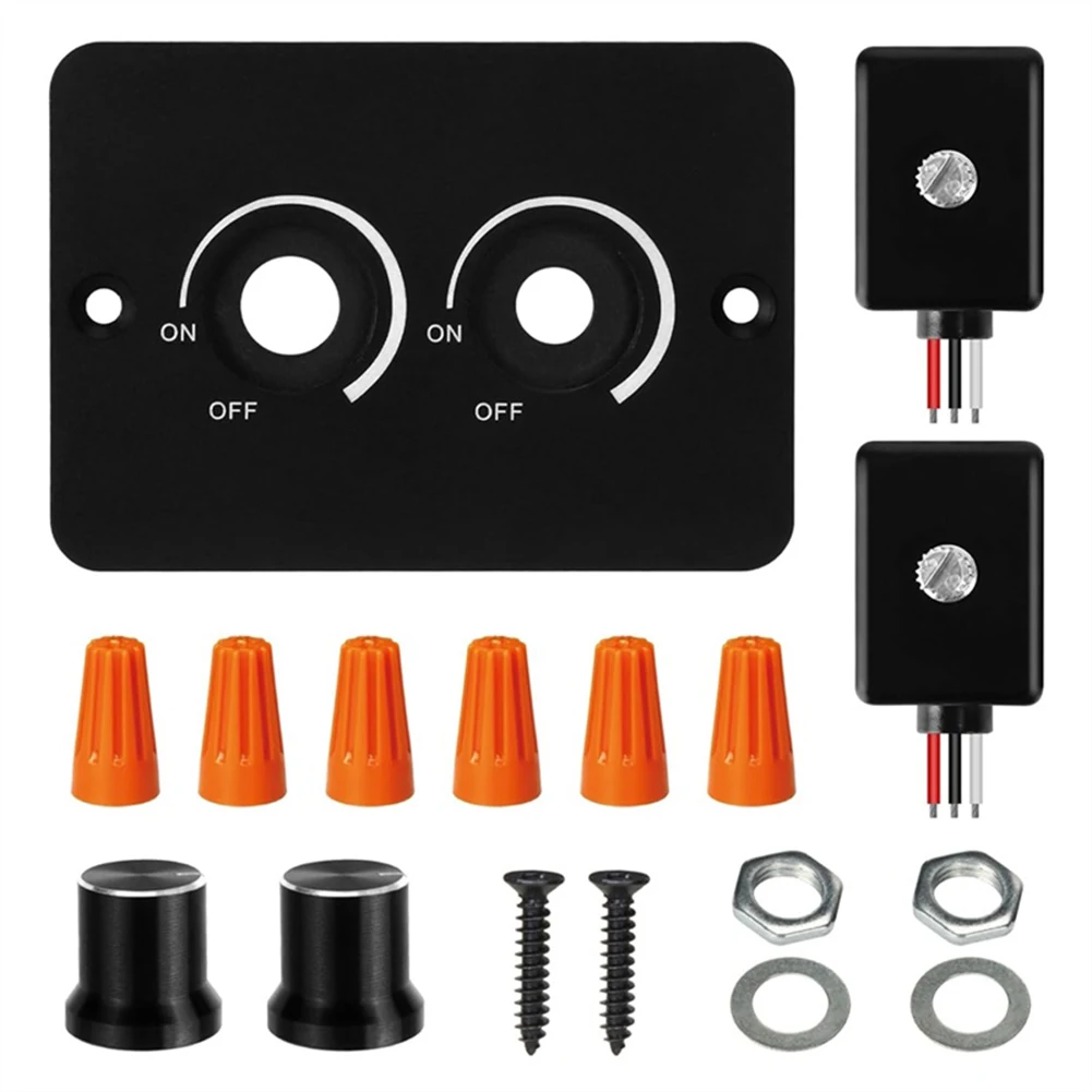 

DC 12V Double LED Dimmer Switch with USB Fast Charging Memory Function with Safety Protections for Vehicle Use