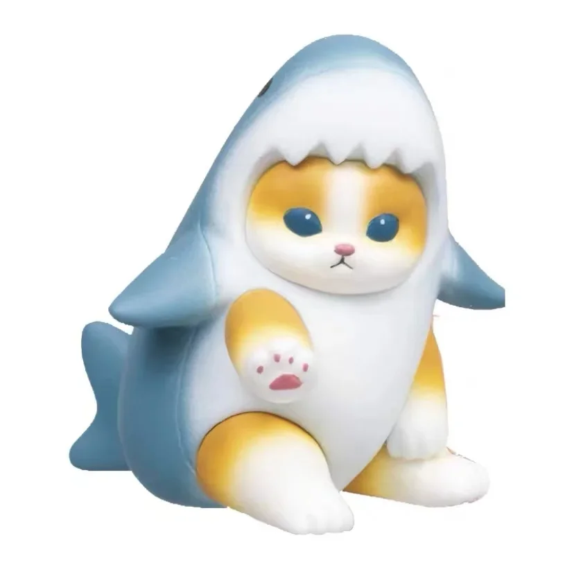 

Gacha Scale Model Japanese Genuine Cute Pet Cute Shark Cat A Cat In A Shark Suit Collection Action Figure Toy