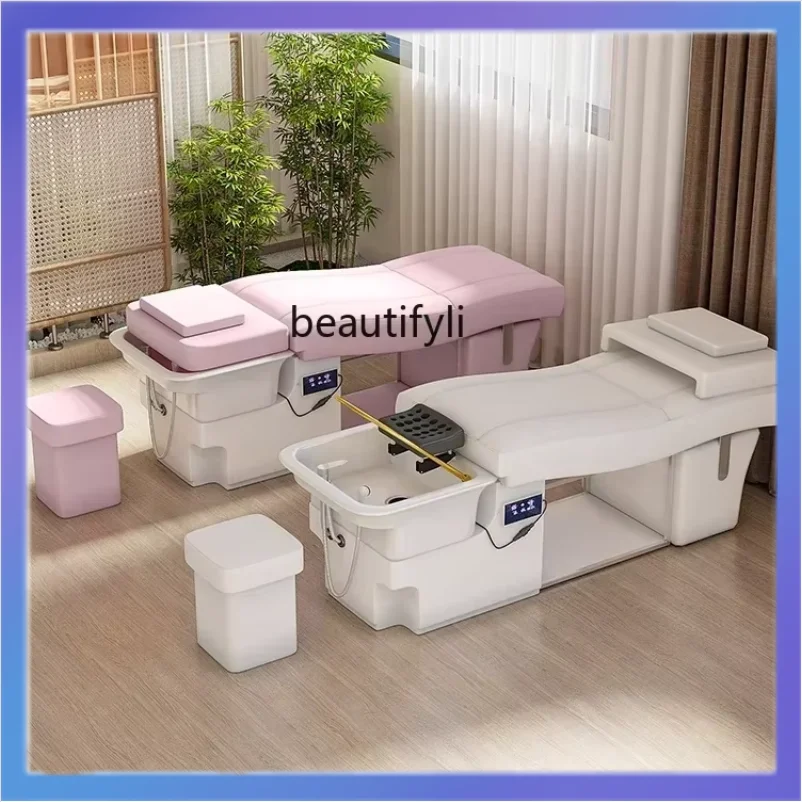 

Intelligent Water Circulation Head Treatment Fumigation Shampoo Chair Beauty Ear Cleaning Massage Couch Barber Shop