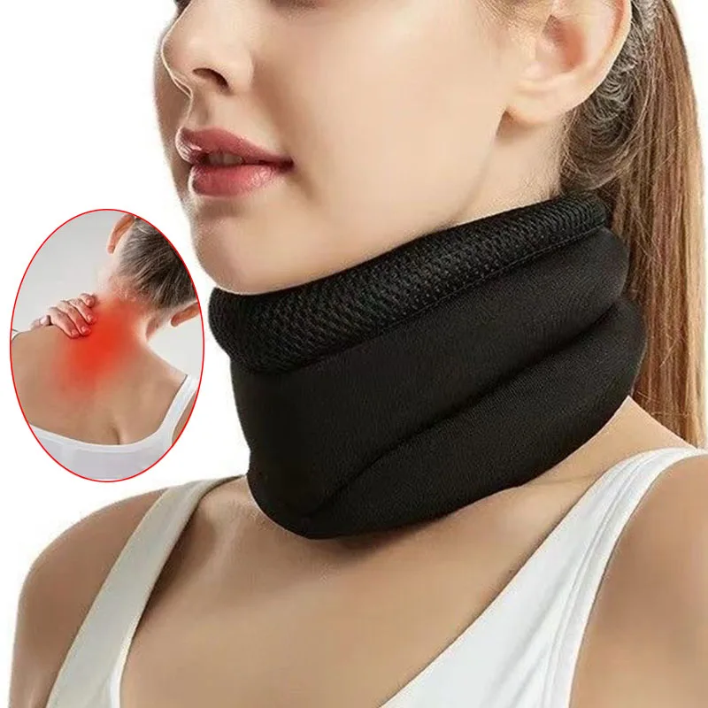 1Pcs Neck Support Cervical Brace-Adjustable Cervical Collar Soft Foam for Relieve Cervical Pain-Correcting Forward Head Posture