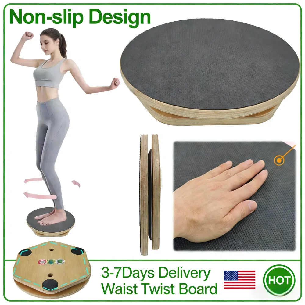 

Тренажер для талии Twisting Waist Machine Ab Twister Board: усиленная нескользящая доска с EVA-силиконовыми накладками, шестиугольный дизайн, для тренировки мышц живота и талии.