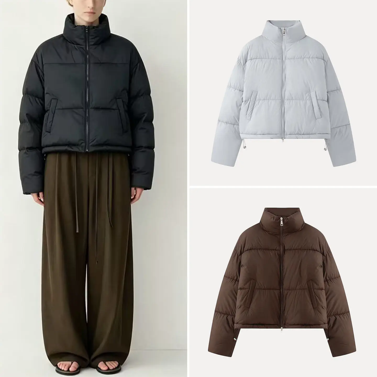 

Women's Casual Style Bread Coat Outerwear Thick Warm Loose Fit Fashionable Versatile Summer to Winter Transition Cotton Jacket