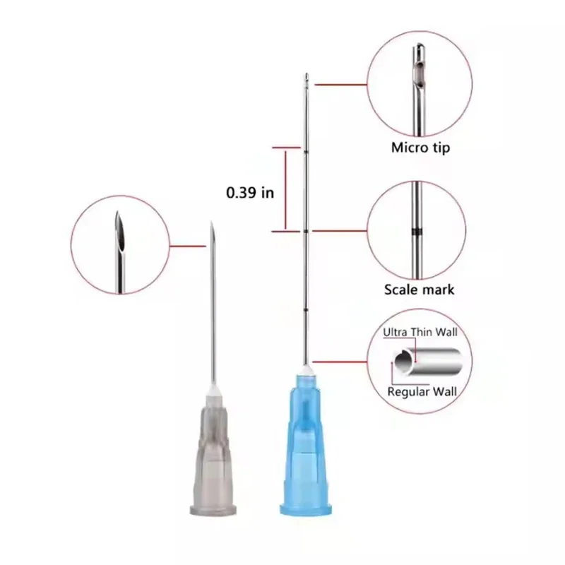 10pcs/50pcs Disposable Blunt-tip Cannula 14G 16g 23G 25G 27G 18G 22G 50mm Blunt Body Piercing Tattoo Needles Cannula Syringe