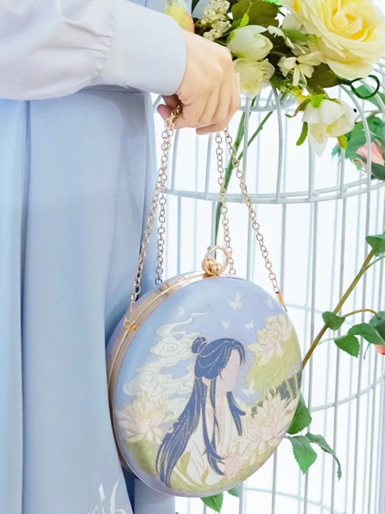 Anime Figure Tian Guan Ci Fu Hua Cheng Xie Lian borsa a tracolla ricamo Messenger Bag stile antico uomo donna cartella obliqua