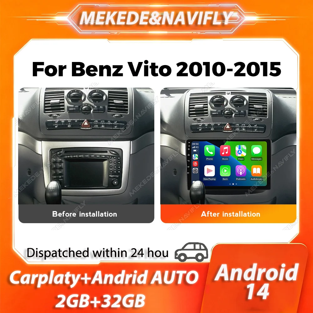 

MEKEDE For Mercedes Benz Vito W639 Viano W639 2003 - 2015 IPS Screen Car Radio GPS autoradio Stereo Intelligent Car audio system