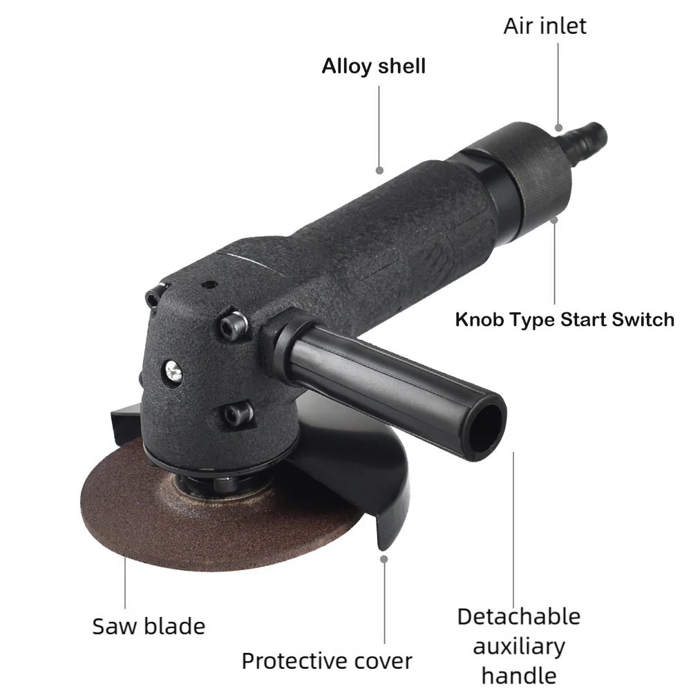 4Inch 11000 RPM High Speed Pneumatic Angle Grinder Air Grinding Tools Multifunction Polishing / Cutting Machine With 4'' Wheel