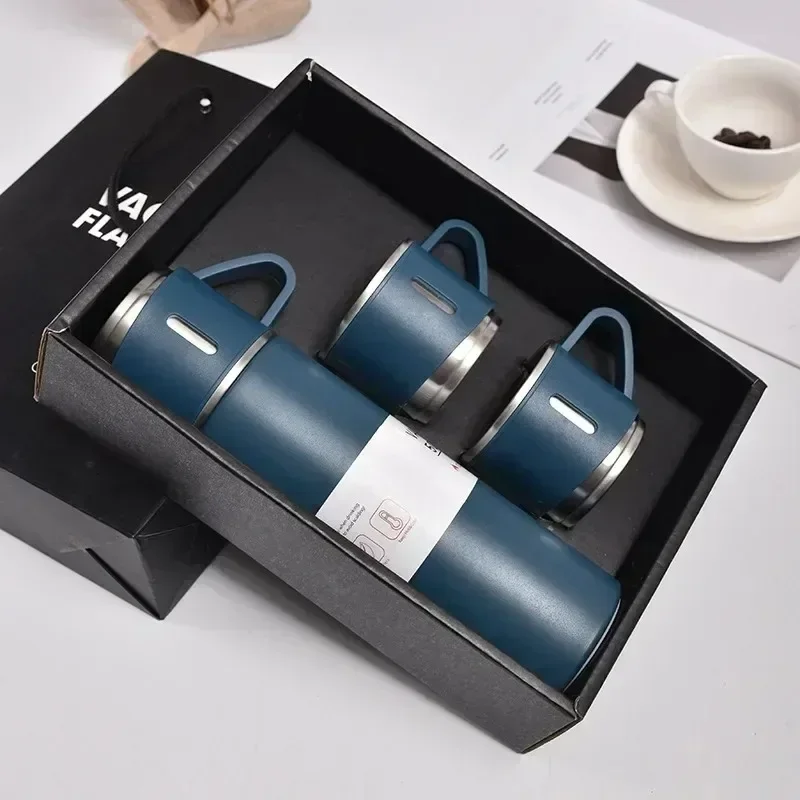 le Vacuum Cup: 304 Stainless Steel Insulated Thermos with Three Lids - 24-Hour Hot/Cold Retention for Office and Business