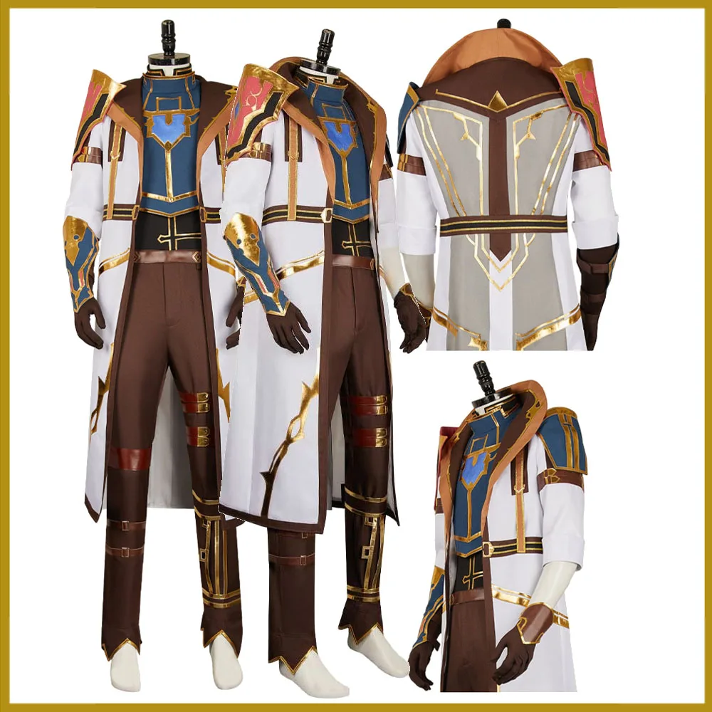 Men Adult Halloween Jayce Arcane Cosplay Costume Game LOL Uniform Coat Shirt Pants Male Outfits Carnival Party Fantasia Suit