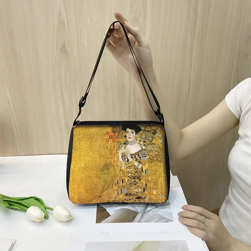 Van Gogh Starry Sky Handbag Ladies Art Oil Painting Sunflower Fashion Shoulder Bag Underarm Bag Girl Shopping Travel Tote Bag