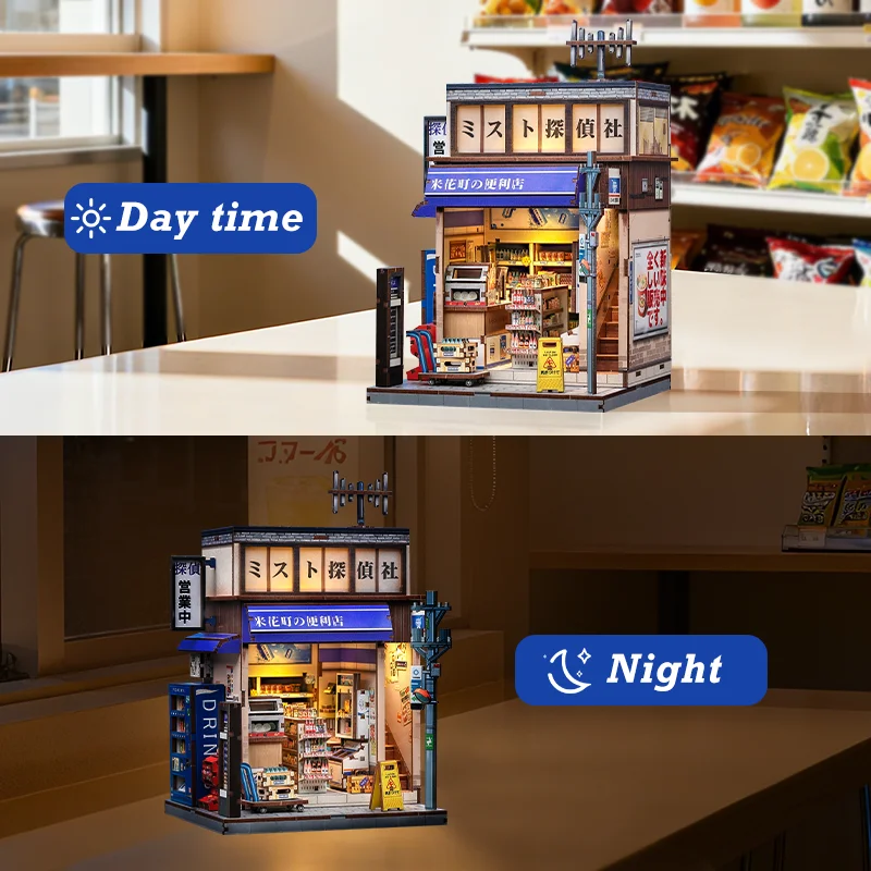 CUTEBEE – Kit de coin de livre à monter soi-même, maison Miniature 3D, Puzzle en bois pour adultes, soulagement du Stress, décoration de bureau à domicile, idées cadeaux faites à la main