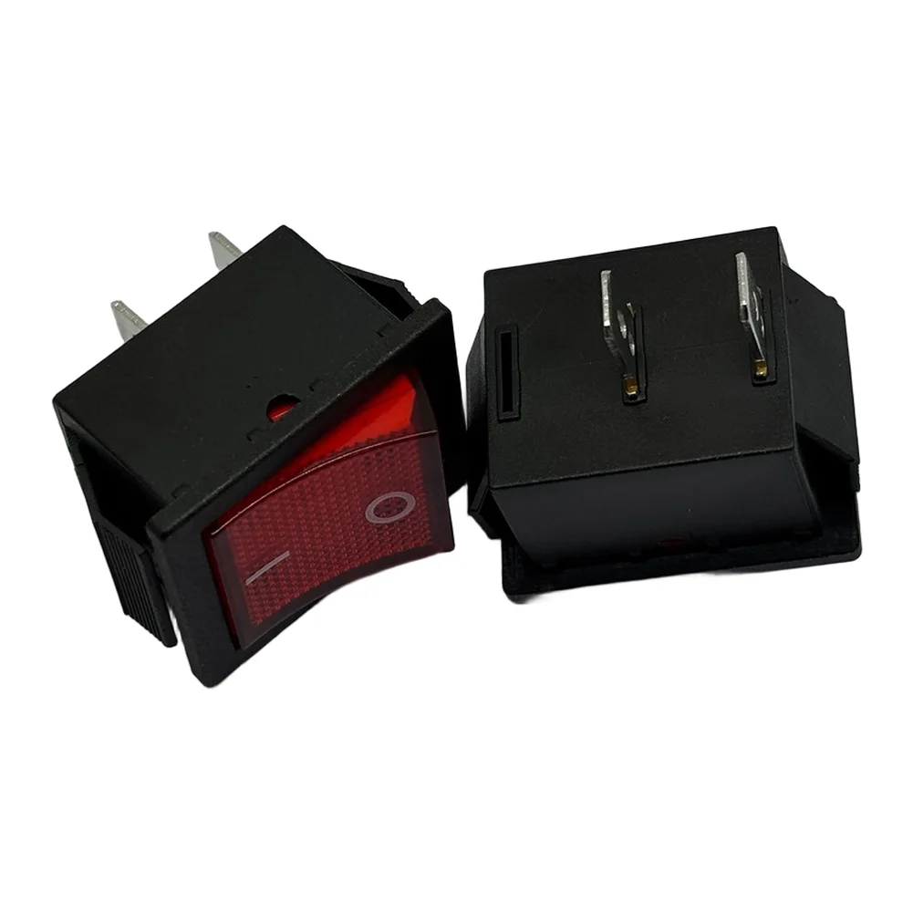 16A 250VAC Black Plastic Boat Shaped Rocker Switch 2 Pin High Current Power Switch For Panel Mounting Control Applications
