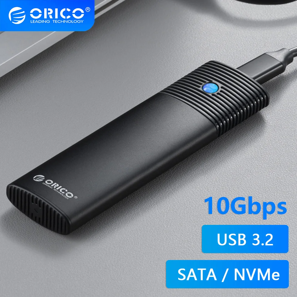 ORICO M.2 NGFF NVMe SSD Enclosure USB 3.2 Type C External Case Hard Drive Disk Cover HD Storage Box House for PC Laptop Notebook