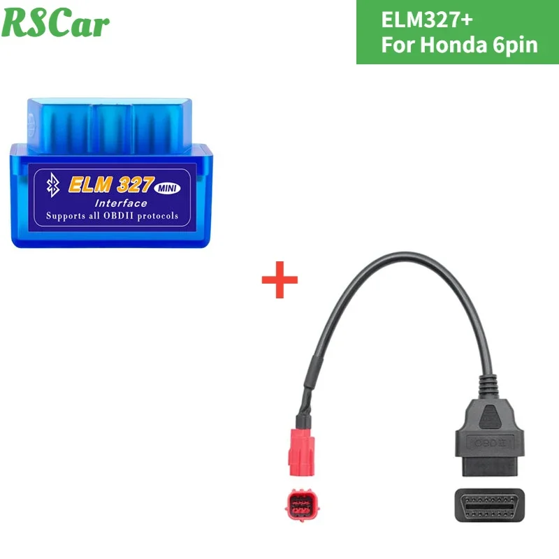 Meilleur ELM32716pin OBD2 universel avec câble de diagnostic de moto, outils de détection de défaut ECU, Honda, Yamaha, autre IV