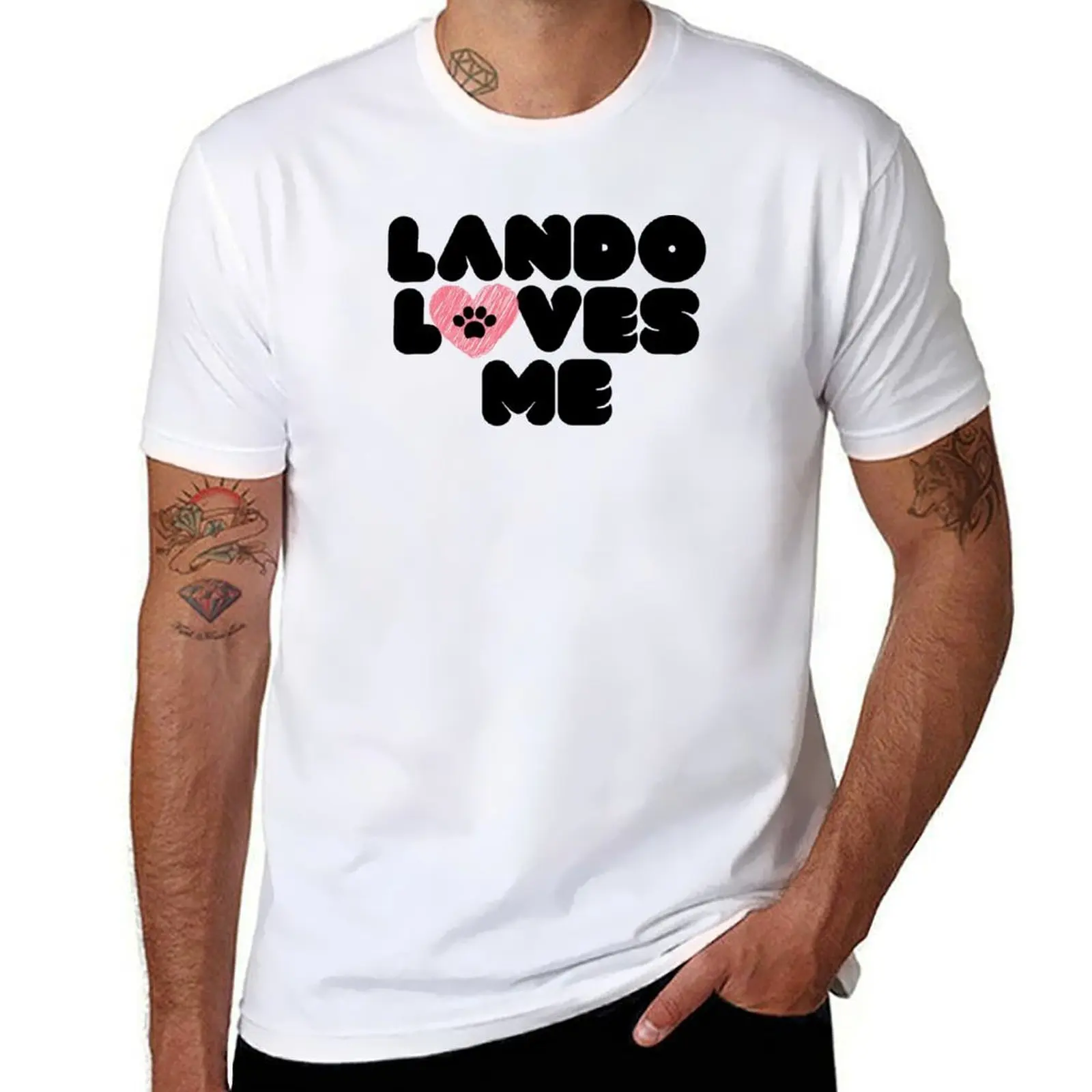 

Lando Loves Me T-Shirt man t shirt cotton funny t shirts man T-Shirt