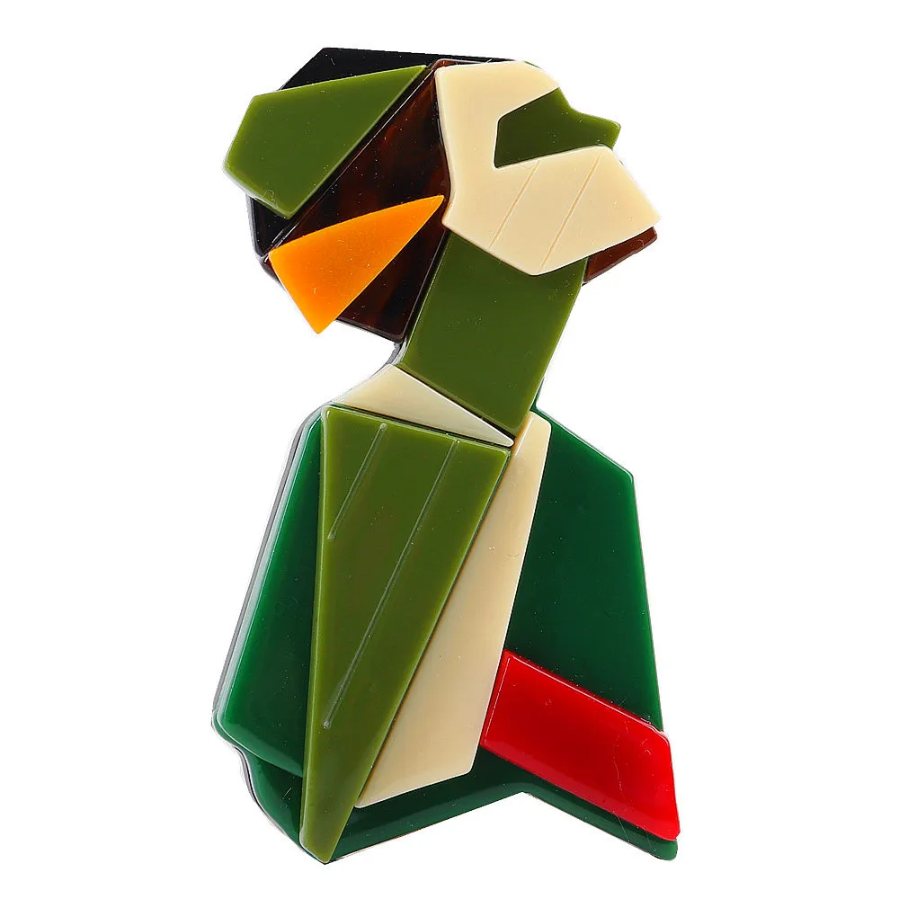 New Punk Multicolor Man Abstract Figure Acrylic Brooches Pins For Women Geometric Resin Lapel Brooch Jewelry Gifts Broche