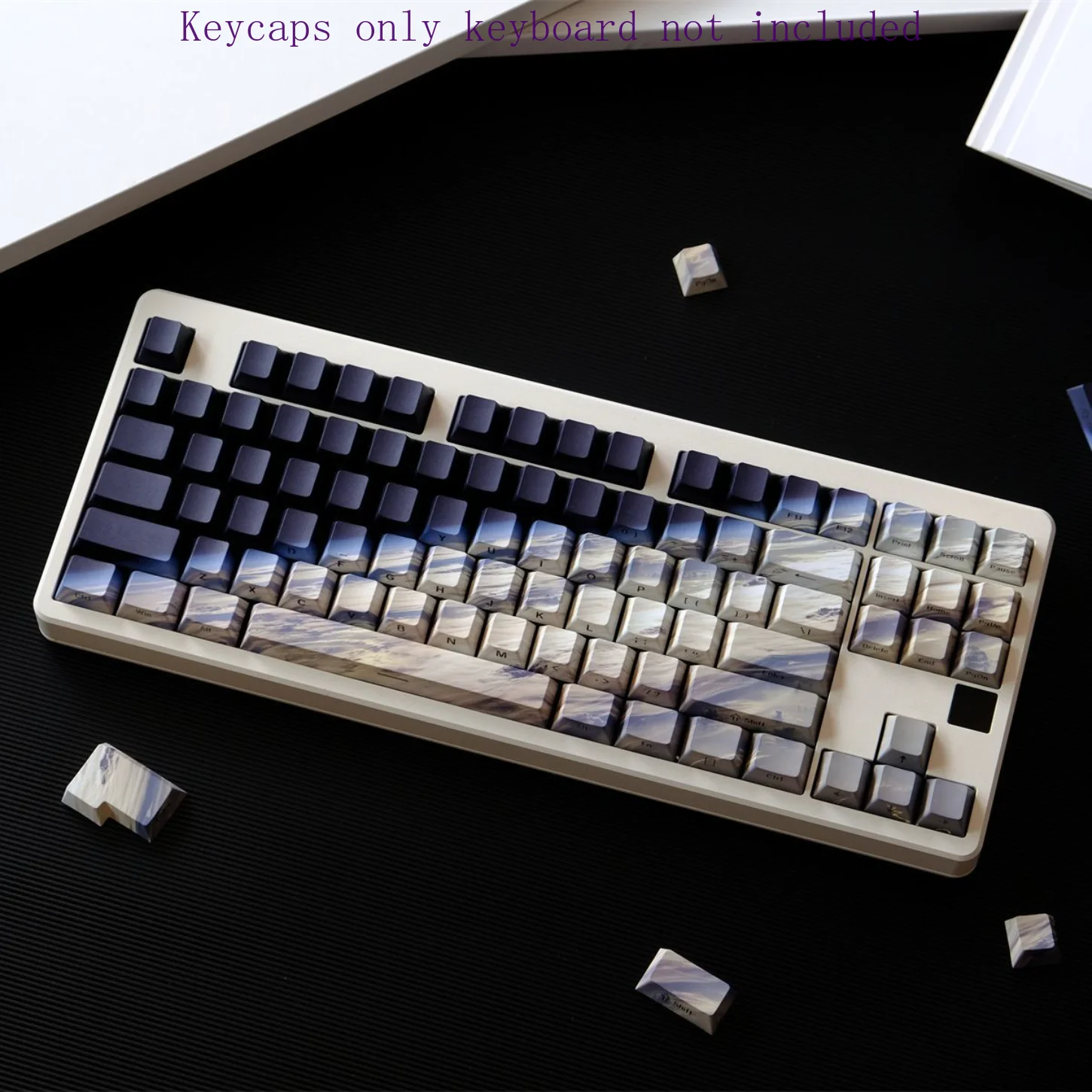 Thunder Gate Keycap 세트 PBT 체리 사이드 조각 투명 크리 에이 티브 60/84/98/108 기계식 키보드에 적합