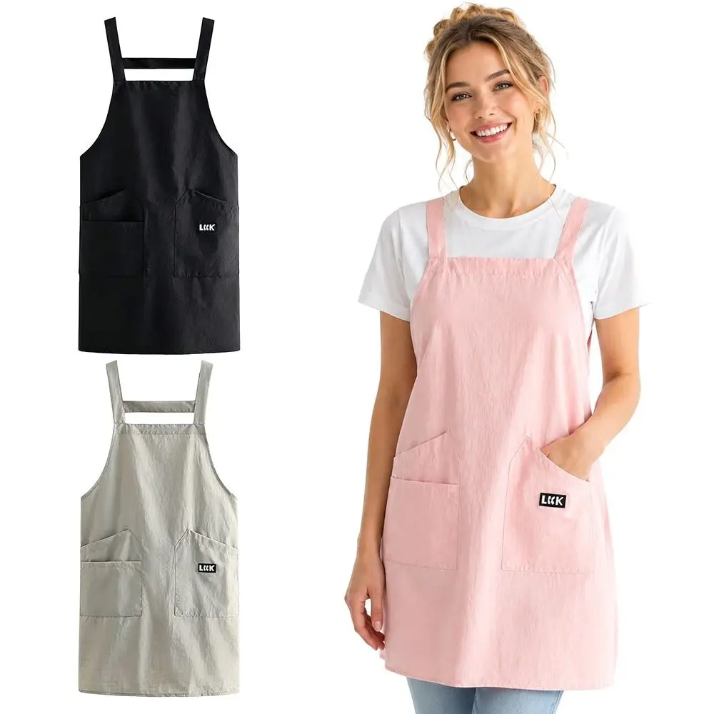 Waterproof Kitchen Apron Anti-fouling Oil-proof Cooking Baking Bibs Sleeveless Breathable Catering Work Clothes for Home Kitchen