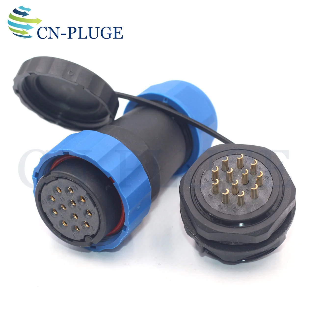 SD28 Series Nut Panel Mount Female Plug Male Socket Connector 2 3 4 5 6 7 8 9 10 12 14 16 19 22 24 26 Pin Waterproof IP68