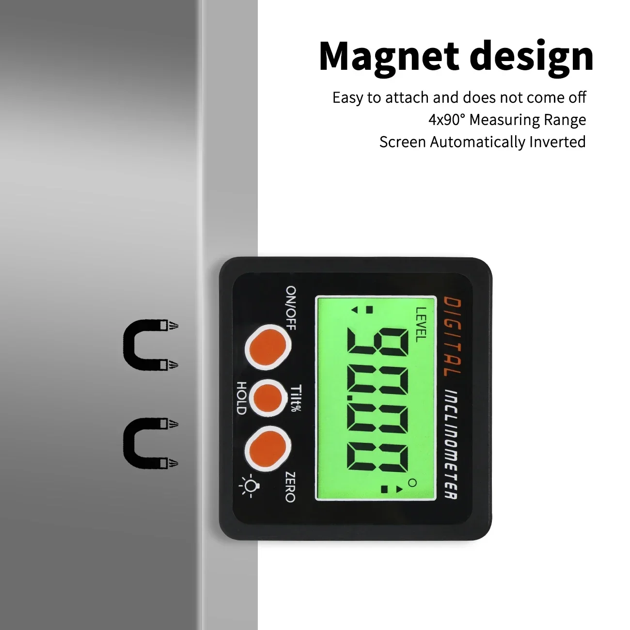 Aluminum Angle Cube Level Box Digital Angle Finder Gauge Magnetic Angle Level Finder Digital Protractor Inclinometer