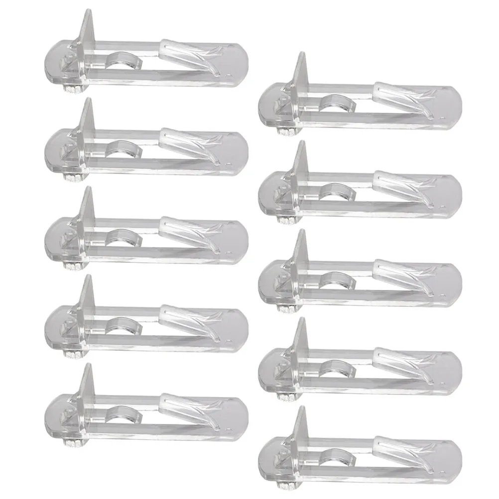 

10 Pcs Shelf Clips Partition Bracket Strong Structure Easy Installation Cabinet Pegs Plastic Furniture Brackets Layer Board