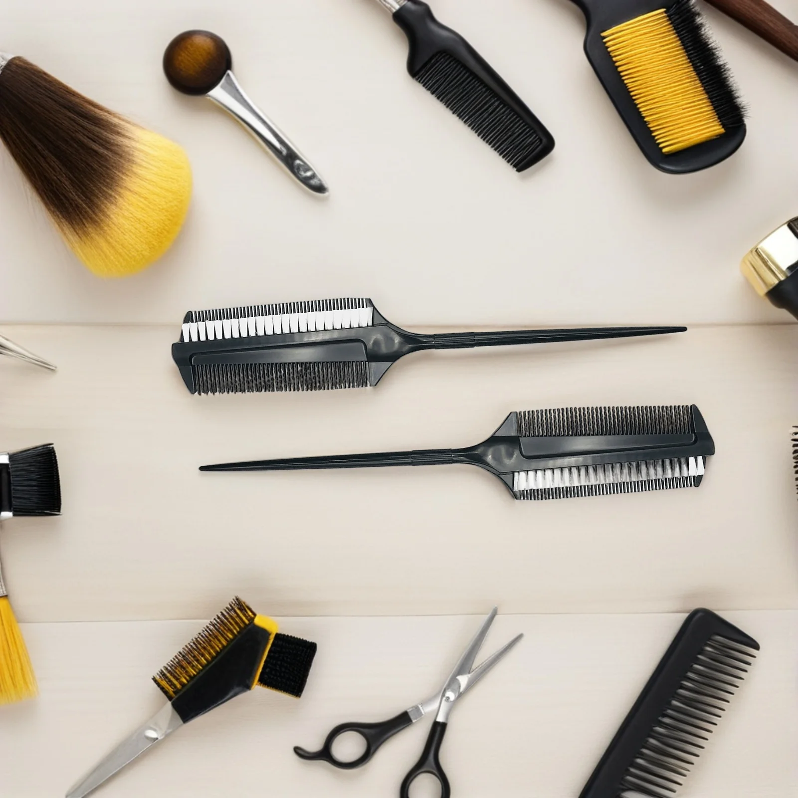 

Hair Dyeing Brush Color Comb Double-sided Coloring Hairbrush for Application Kit