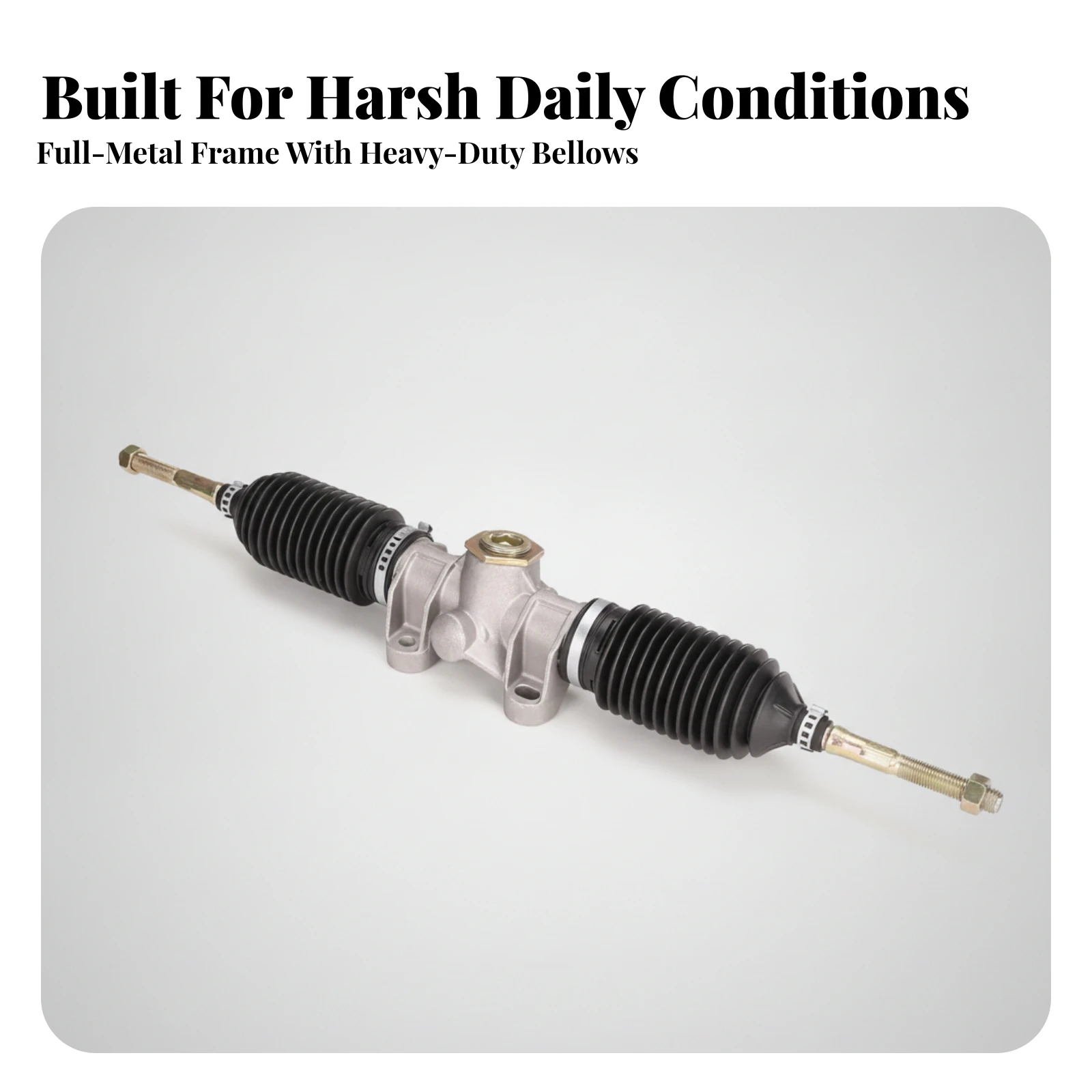 Steering Rack Assembly with Tie-Rod Ends Long-Lasting Rack and Pinion Bellows Gaiter Pinion Boot Reliable Hardware Long-Lasting