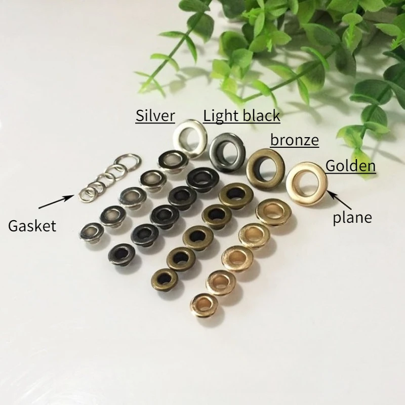 3.5-15mm Pure Copper Eyelet Buckles O Ring Rivet DIY Bag Strap Belt Apparel Webbing Shoes Grommet Sewing Accessories