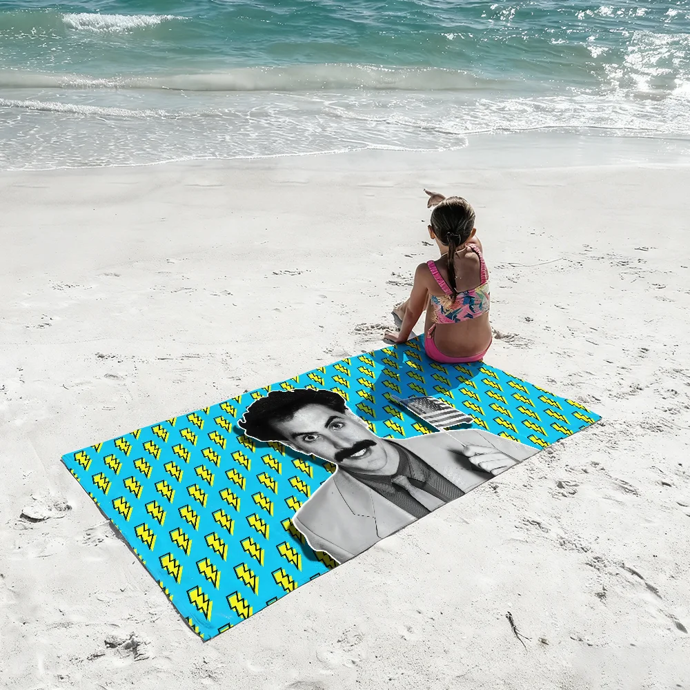 Funny Art B-Borat Very Nice Towel Shower Sauna Travel Spa Quick Dry Gym Accessories Soft Large Beach Towels